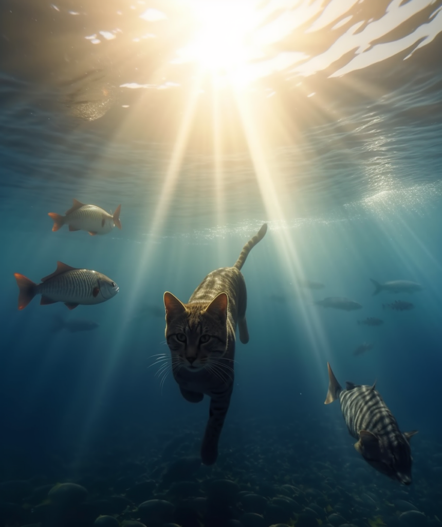 kat under vandet AI galleri kunstig intelligens